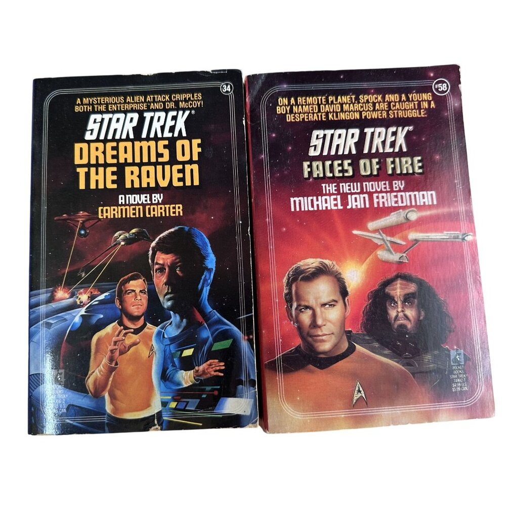 Star Trek Books The Original Series Dreams Of The Raven & Faces of Fire PB